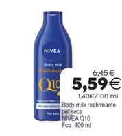 Nivea - Body Milk Reafirmante Pel Seca Q10