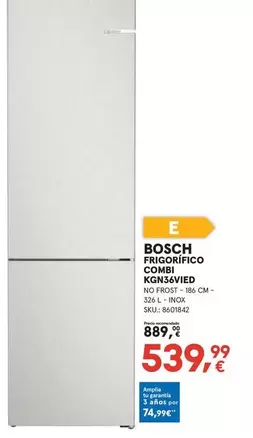 Bosch - Frigorifico Combi Kgn69wied