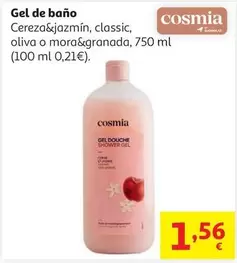 Gel Baño Cereza&Jazmin Cosmia 750 Ml.                       