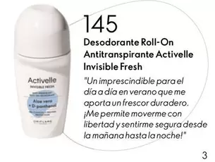 Activelle - Desodorante Roll-on Antitranspirante Invisible Fresh