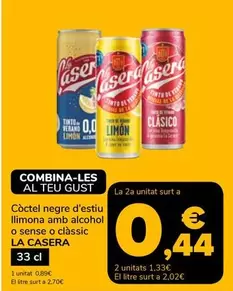 La Casera - Coctel Negre D'estu Limona Amb Alcohol O Sense O Classic