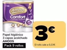 Amoos - Papel Higienico 3 Capas Acolchado