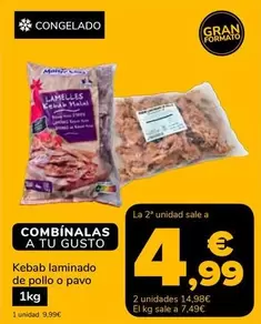 Kebab Laminado De Pollo O Pavo