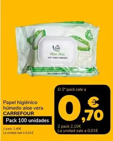 Carrefour - Papel Higienico Humedo Aloe Vera