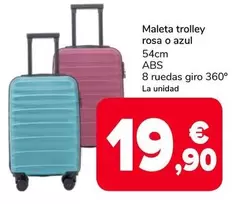 ABS - Maleta Trolley Rosa O Azul
