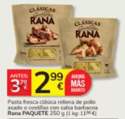 Rana - Pasta Fresca Clasica Rellena De Pollo Asado O Costillas Con Salsa Barbacoa