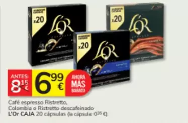 l'or - Cafe Espresso Ristretto, Colombeti A Ristretto Descafeinado