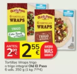 Old El Paso - Tortillas Wraps Trigo O Trigo Integral