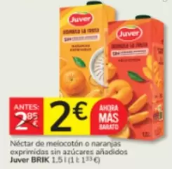 Juver - Nectar De Melocoton O Naranjas Exprimidas Sin Azucares Anadidos