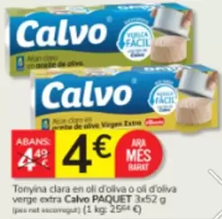 Calvo - Tonyina Clara En Oli D'oliva O Oli D'oliva Verge Extra