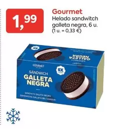 Gourmet - Helado Sandwitch Galleta Negra