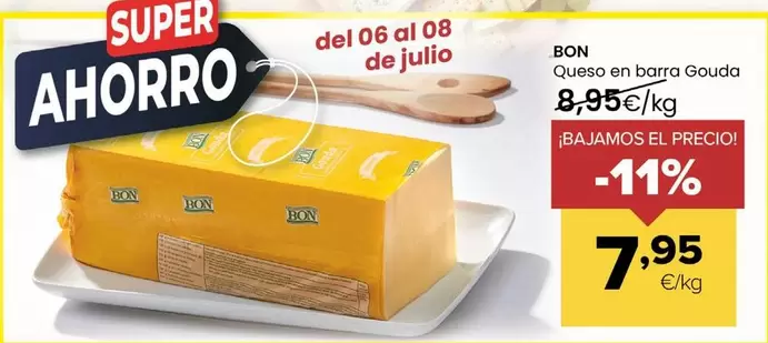 Bon - Queso En Barra Gouda