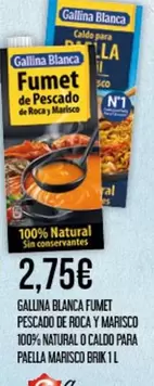 Gallina Blanca - Fumet Pescado De Roca Y Marisco 100% Natural O Caldo Para Paella