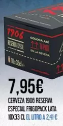 1906 - Cerveza  Reserva Especial Frigopack