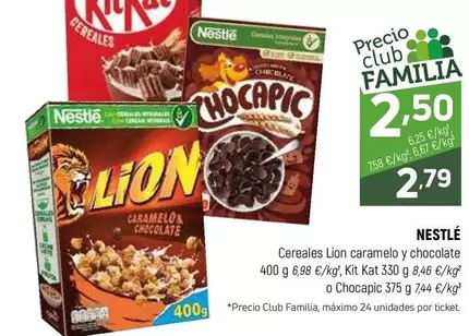 Nestlé - Cereales Lion Caramelo Y Chocolate O Chocapic