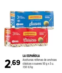 La Española - Aceitunas Rellenas De Anchoas Clasicas O Suaves