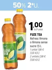 Fuze Tea - Refresc Llimona O Llimona Sense Sucre