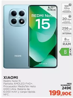 Xiaomi - Redmi Note 15 Pantilla Amoled Fhd+