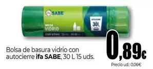 Ifa Sabe - Bolsa De Basura Vidrio Con Autocierre