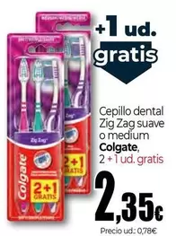 Colgate - Cepillo Dental Zig Zag Suave O Medium
