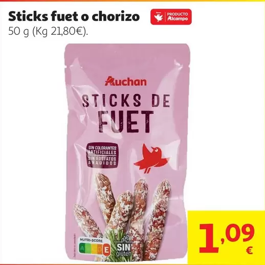 Sticks De Chorizo Auchan 50g                                