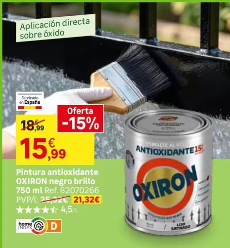 Oxiron - Pintura Antioxidante Negro Brillo
