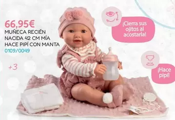 Muñeca Recién Nacida Mía Hace Pipí Con Manta