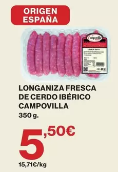 campomayor - Longaniza Fresca De Cerdo Iberico