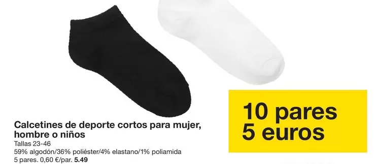 Zeeman - Calcetines De Deporte Cortos Para Mujer, Hombre O Niños
