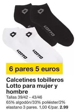 Lotto - Calcetines Tobilleros Para Mujer Y Hombre