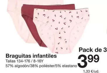 Braguitas Infantiles