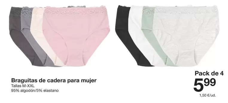 Zeeman - Braguitas De Cadera Para Mujer