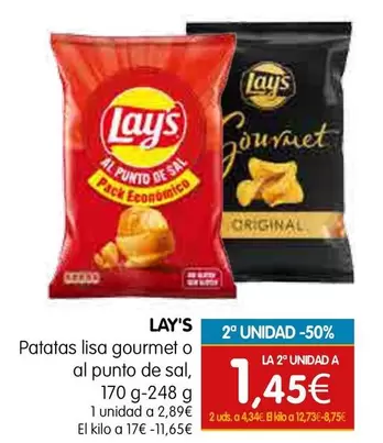 Lay's - Patatas Lisa Gourmet O Al Punto De Sal