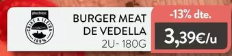 Burger Meat De Vedella