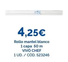 vivo cheff - Rollo Mantel Blanco 1 Capa