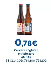 Ambar - Cerveza S/Gluten O Triple Zero