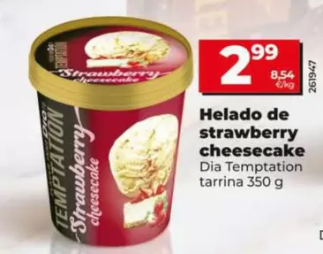 Dia Temptation - Helado De Strawberry Cheesecake