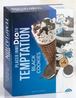 Dia Temptation - Helado Cono Black Cookies
