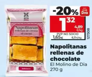 El Molino De Dia - Napolitanas Rellenas De Chocolate 