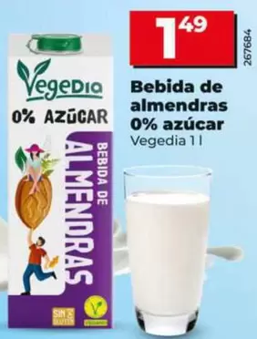 Vegedia - Bebida De Almendras 0% Azucar 