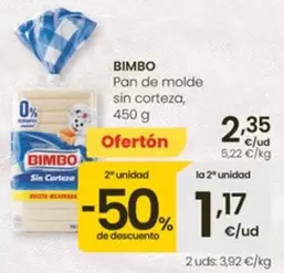 Bimbo - Pan De Molde Sin Corteza