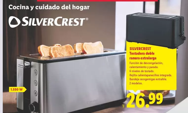 Silvercrest - Tostadora Doble Ranura Extralarga