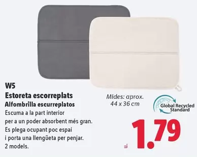 W5 - Alfombrilla Escurreplatos