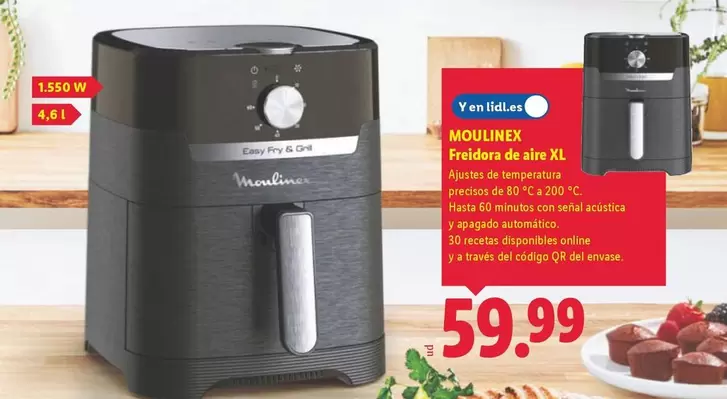 Moulinex - Freidora De Aire Xl