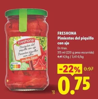 Freshona - Pimientos Del Piquillo Con Ajo