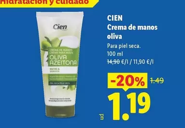 Cien - Crema De Manos Oliva