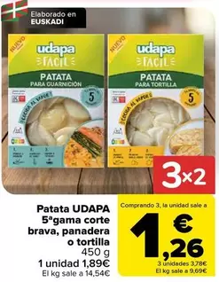 Udapa - Patata 5 Gama Corte Brava, Panadera O Tortilla