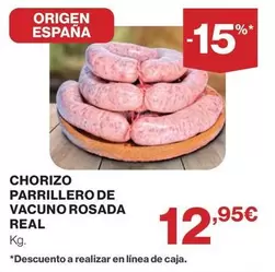 origen - Chorizo Parrillero De Vacuno Rosada Real