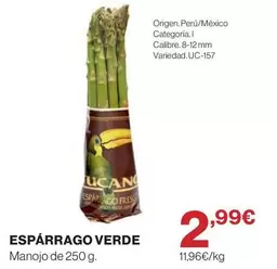 origen - Espárrago Verde