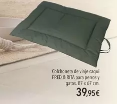 Rita - Colchoneta De Viaje Caqui Para Perros Y Gatos